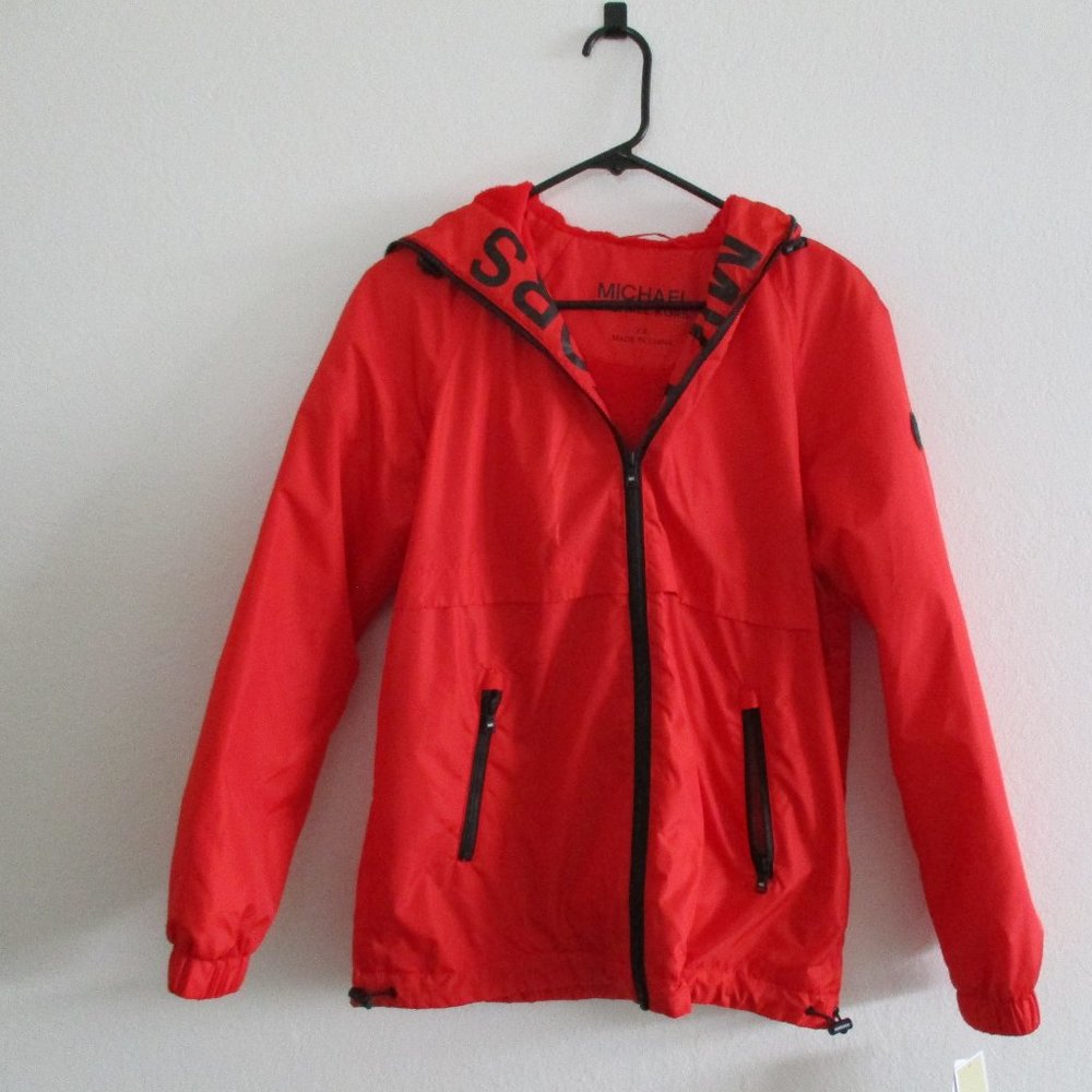 NWT Michael Kors Hooded logo Windbreaker Jacket - Picture 4 of 8
